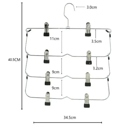Multi-Functional Home Non-Slip Metal Pants Rack New Creative Stainless Steel Seamless Hanger Simple Storage Skirt Rack