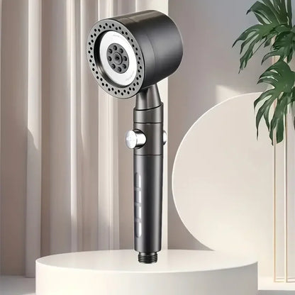 High Pressure Handheld Shower Head with One Button Stop Feature Water Saving Bathroom Accessory Set for Efficient Water Usage