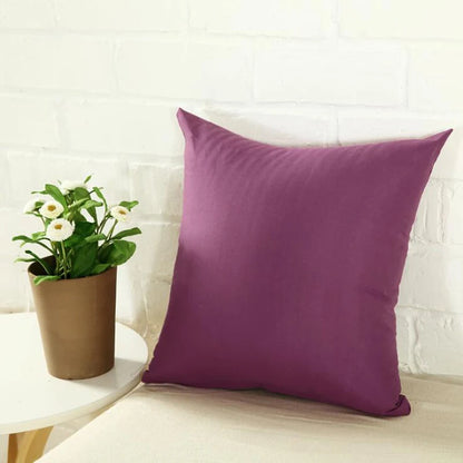 40*40cm Pillow Case Solid Color Sofa Cushion Backrest Pillowcase Family Living Room Cushion Waist Cushion Cover For Household
