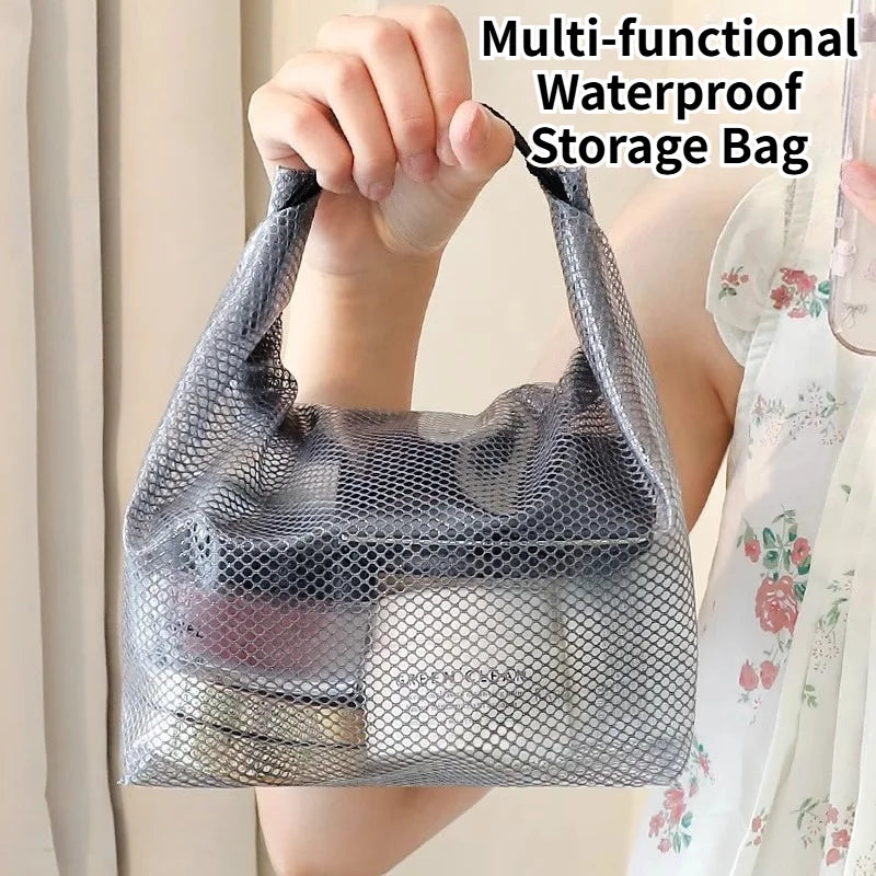 2PCS Handheld Waterproof Storage Bag Portable Sealing Swimming Bag Large Capacity Washing Bag Fitness Clothing Cosmetic Handbag