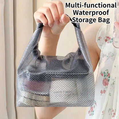 2PCS Handheld Waterproof Storage Bag Portable Sealing Swimming Bag Large Capacity Washing Bag Fitness Clothing Cosmetic Handbag