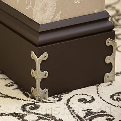 Retro Furniture Corner Protectors Solid Brass Skirting Board For Wardrobes Cabinets Fireplaces Universal Home Decor Hardwares