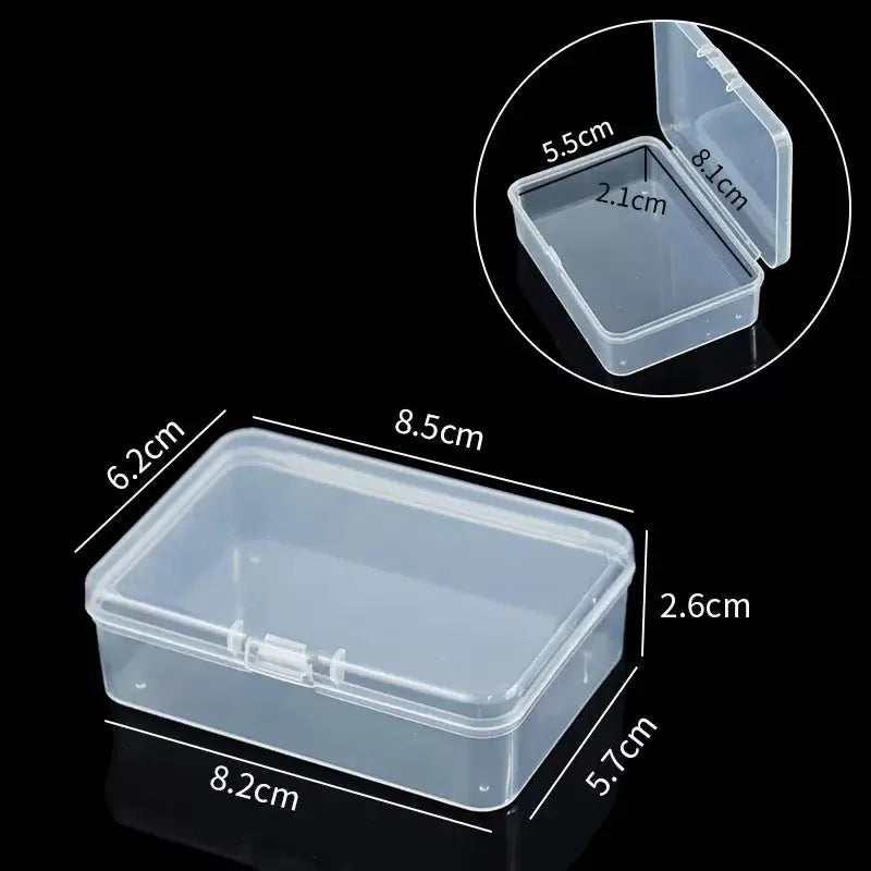 PP Storage Box Mini Transparent Plastic Case Container Square Rectangle Packaging Box for Jewellry Beads Small Items