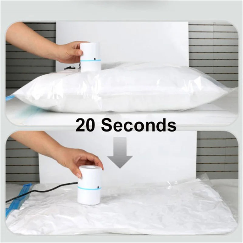 Mini Electric Vacuum Sealer Machine, Compressed Bag, Travel Bag Pump, Space Saving for Clothes, Food Organizer