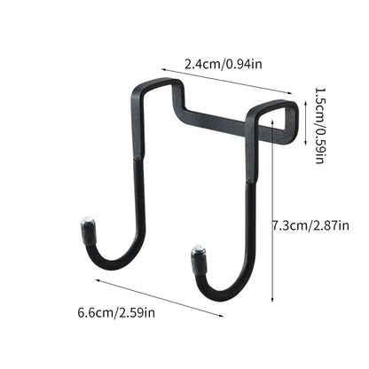 Stainless Steel Double S Hook Free Punch Wall Hanging Bathroom Kitchen Door S Hook Towel Storage Rack
