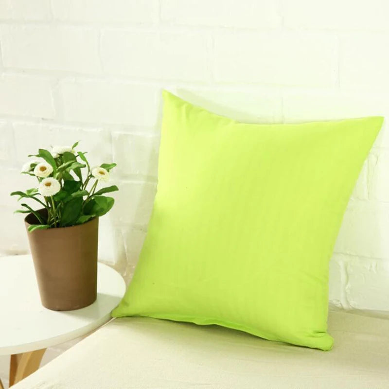 40*40cm Pillow Case Solid Color Sofa Cushion Backrest Pillowcase Family Living Room Cushion Waist Cushion Cover For Household
