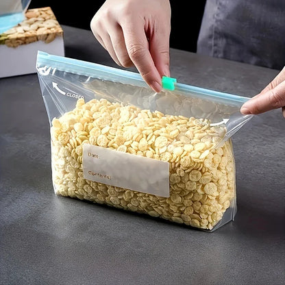45PCS Silicone Food Storage Leakproof Reusable Stand Up Zip Shut Bags Cup Fresh Food Storage Bag Refrigerator Fresh Wrap