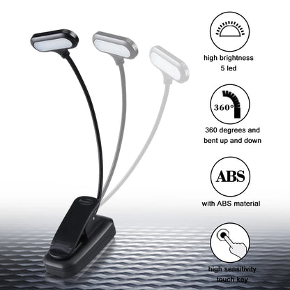 Mini portable LED book light eye protection reading light flexible adjustable direction non-rechargeable battery study lamp bedr