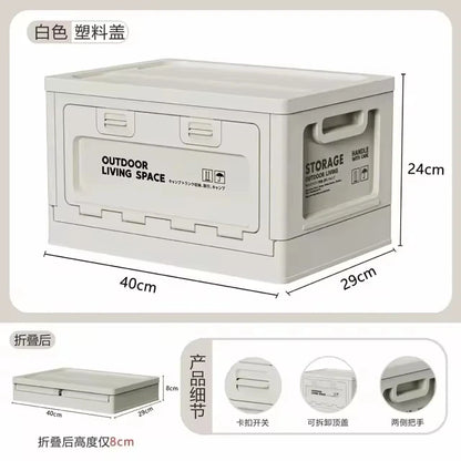 Camping storage box, trunk organizer, camping picnic camping box, car folding outdoor bench and chopping board