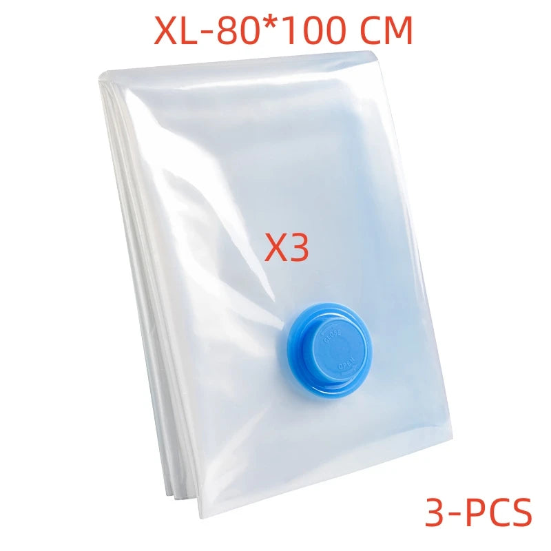 3-5PCS Vacuum Storage Bags, Space Saver Bags  Compression for Comforters and Blankets Clothes Travel Packing Organizer