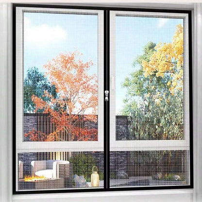 zipper opening style window anti mosquito White mesh with black edging door curtain with multiple sizes, thin mesh invisible gla
