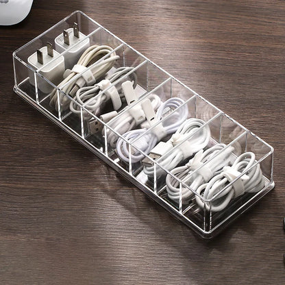 Clearance_Dust proof storage cable box, hub organizer box, desktop data cable storage box, mobile phone charging cable, power co