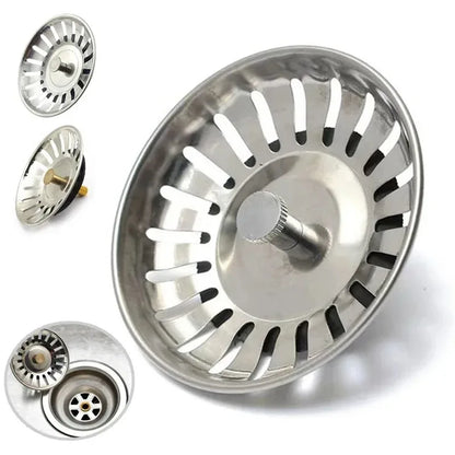 1pc Kitchen Sink Sewer Strainer Basin Drain Stopper Stainless Steel Sink Waste Plug Filter Anti-clog Floor Drain