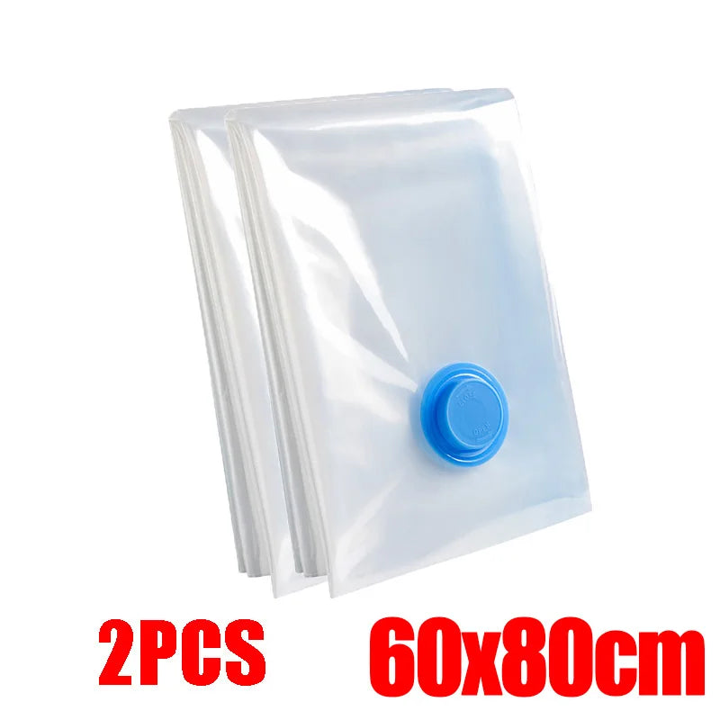 4pcs Thickened Vacuum Compression Bag, Transparent Quilt Vacuum Bag, Storage Bag, Household Clothing Storage And Sorting Bag
