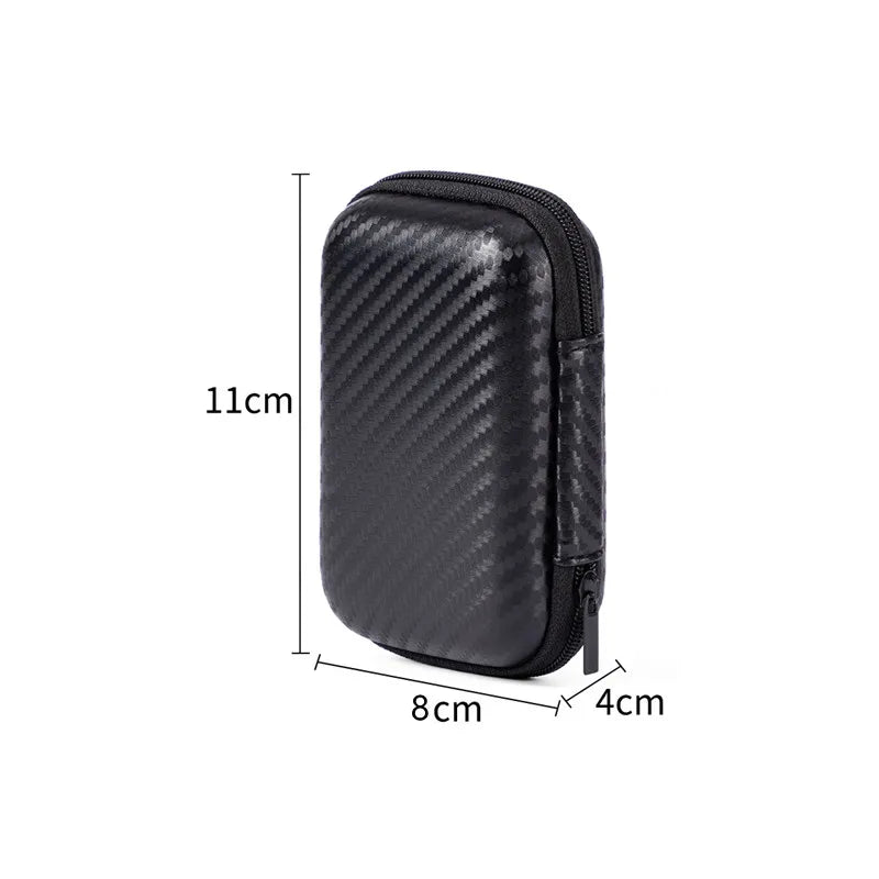 1/2pcs Portable Eva Storage Bag Zipper Pouch Mobile Phone Charger Protection Bag Mobile Hard Disk Bag U Disk Data Cable Storage