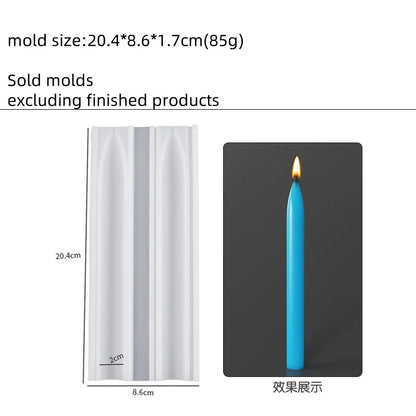 Geometric Spiral Candle Silicone Mold DIY Twisted Rod Wax Rod Silicone Mold Home Decor Tools Geometric Candle Making Supplies