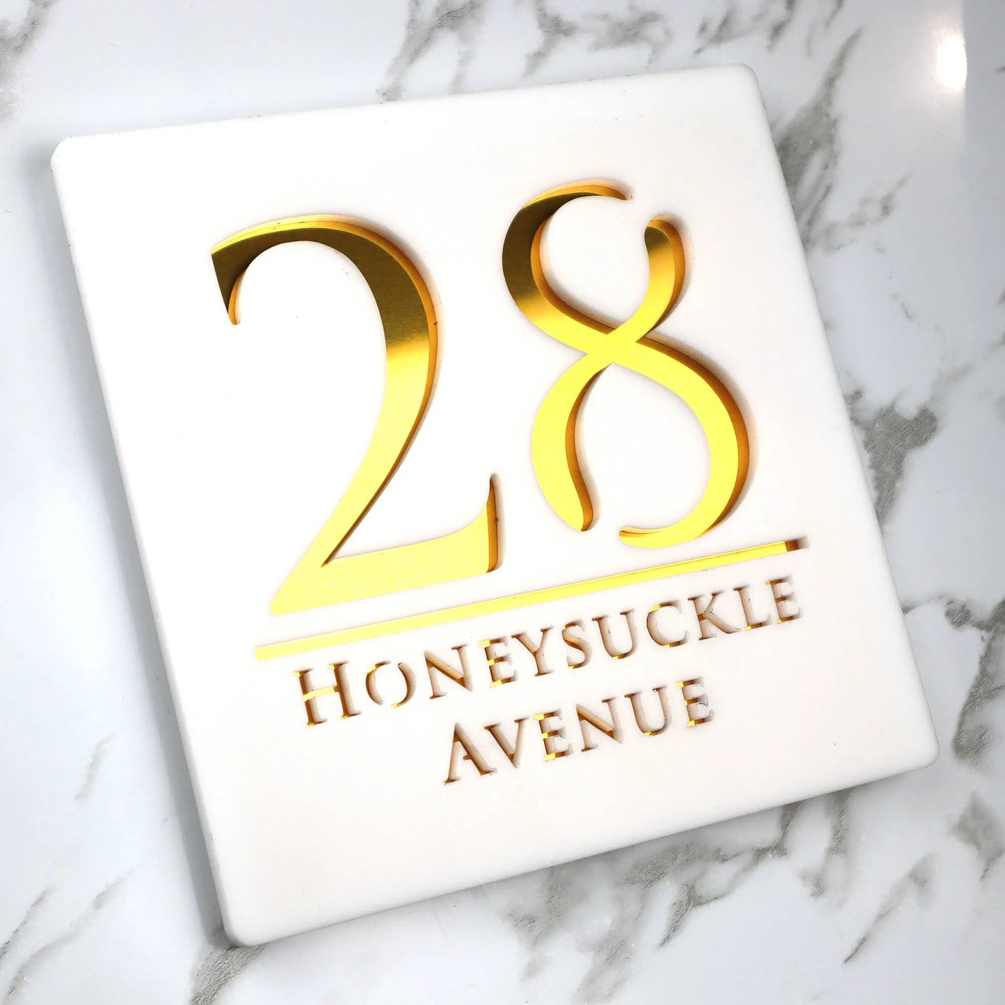 Personalized Custom Acrylic Modern House Numbers Sign Door Address Street 3D Letter Number Plaques Outdoor Name Home Decor Plate
