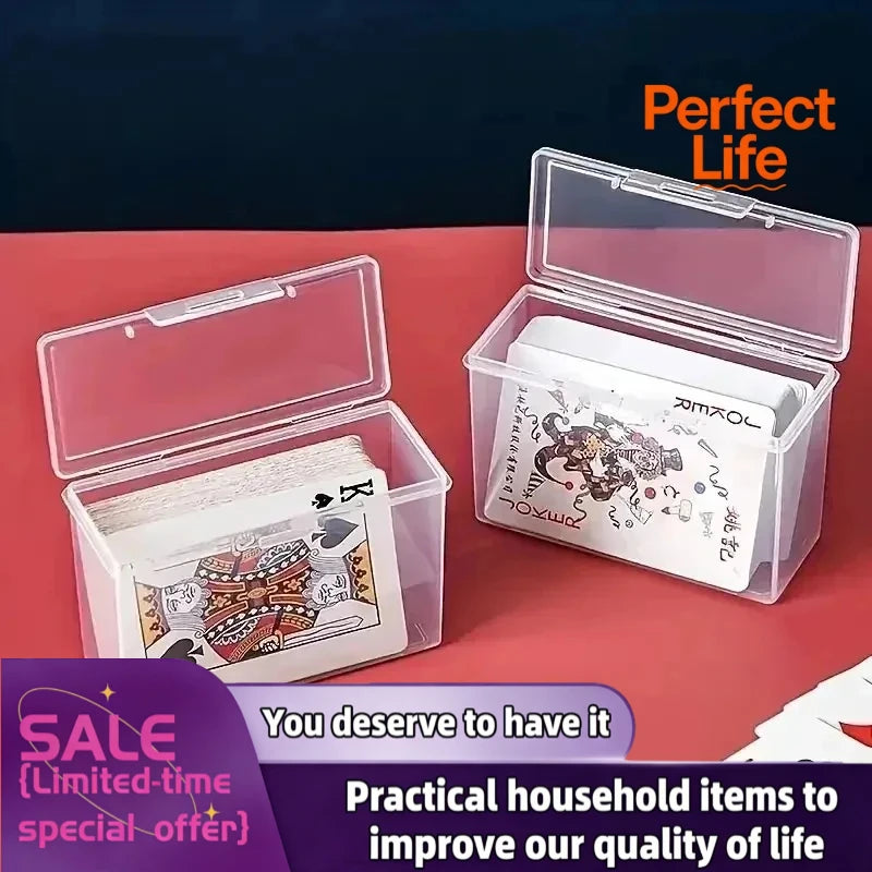 1Pcs Plastic Clear Storage Box Multipurpose For Game Card Rectangular Business Card Credit Card Holder Case Organizer