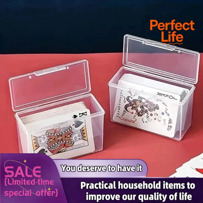 1Pcs Plastic Clear Storage Box Multipurpose For Game Card Rectangular Business Card Credit Card Holder Case Organizer