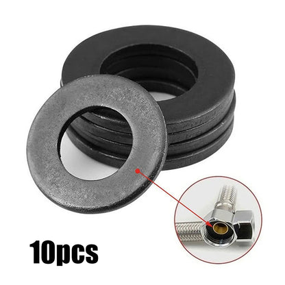 10Pcs Rubber Ring Flat Gasket Sealing Ring Flexible Pipe Bath Bathroom Shower Hose Washers Rubber Seals For Shower Head Hose