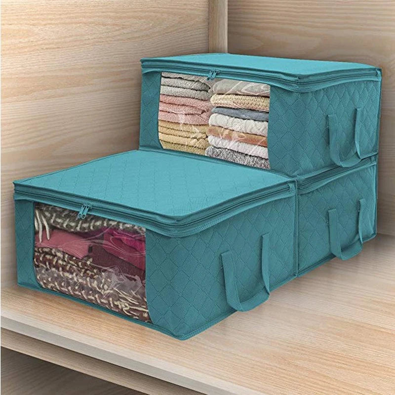 1/2/3PCS Household Storage Bag, Cotton Quilt Organizer, Portable Moving Bag, Thickened And Foldable Clothing Storage Bag