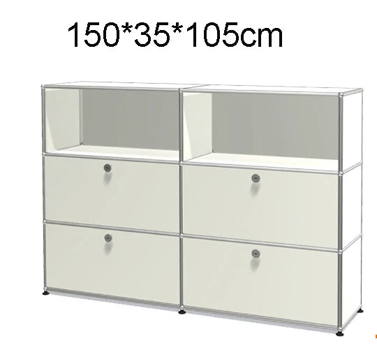 Module Furniture  Storage Modular DIY Shelf Sideboard Customized Size Night Stand Cabinet Stainless Steel Home Use