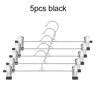 5~20pcs Metal Pants Racks Wind Proof Multi-purpose Skirt Racks for Clothes Drying Trousers Wardrobe Clip Anti-slip Black TMZ