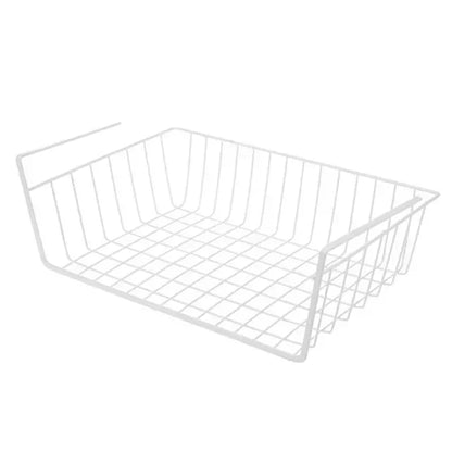 1PC Hot S/L Cupboard under Storage Iron Cabinet Closet Desk Hanging Mesh Basket Wire Bookcase Shelf Rack Organizer