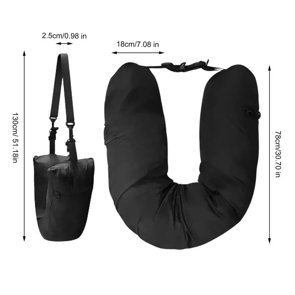 Stuffable Clothing Travel Neck Pillowcase Neck Pillow Portable Travel Neck Pillow For Train With Refillable Support Stuffable