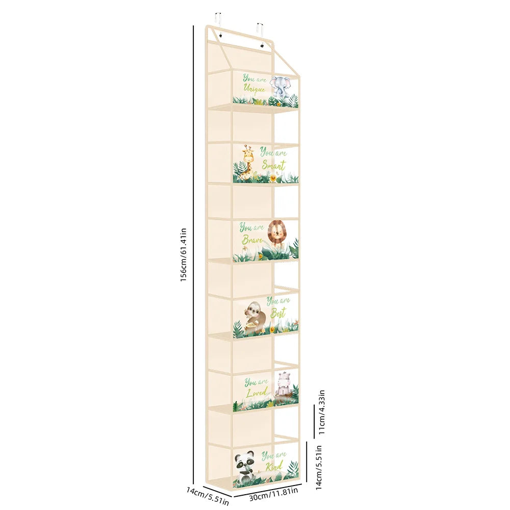 1pc 4 /6Layer Over The Door Hanging Organizer Cosmetics Wall Hanging Storage Organizerfor Nursery Bathroom Closet Bedroom Dorm