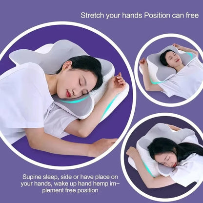 Butterfly Memory Foam Cervical Pillow Aids Sleep Slow Rebound Fits Shoulders And Neck Comfortable Pressure Relief