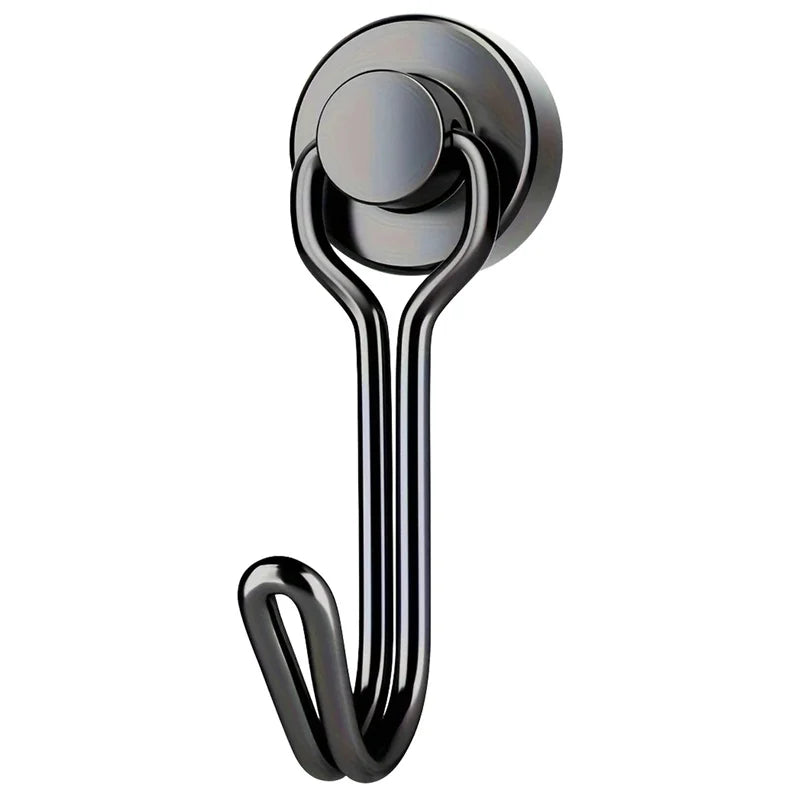3/6/12/20Pcs Black Magnetic Hooks Cruis Heavy Duty Magnetic Hangers, Extra Strong Magnets with Hook for Hanging, Resistant Base