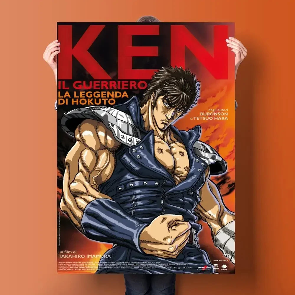 Hokuto No Ken Anime Video Game Canvas Painting Art Poster and Wall Art Picture Print Modern Family Bedroom Home Decor Posters