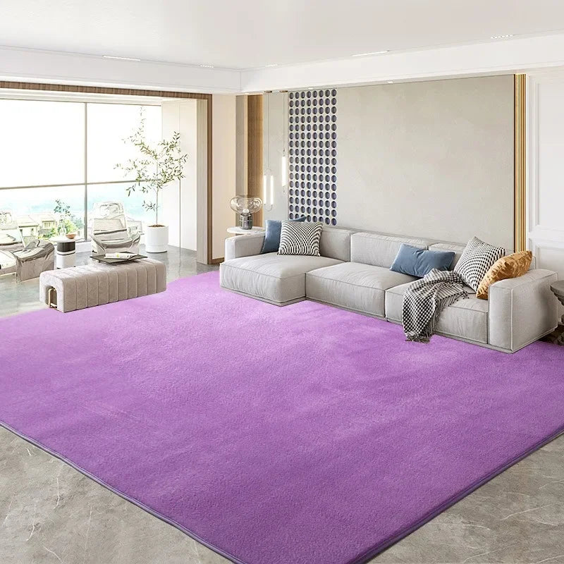 VIKAMA Modern Minimalist Living Room Rug Soft High-Resilience Bedroom Mat Children's Room Soundproof Carpet Home Decor