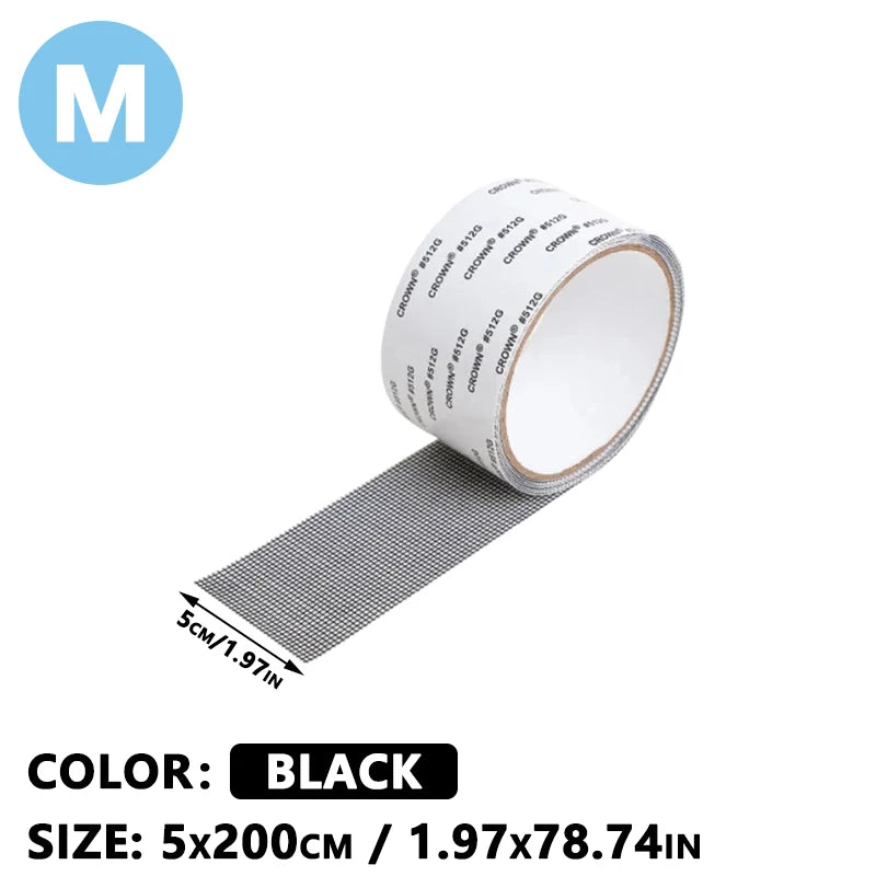 Window Mosquito Net Repair Tape Self Adhesive Window Screen Repair Patch Strong Anti-Insect Fly Mesh Broken Holes Repair