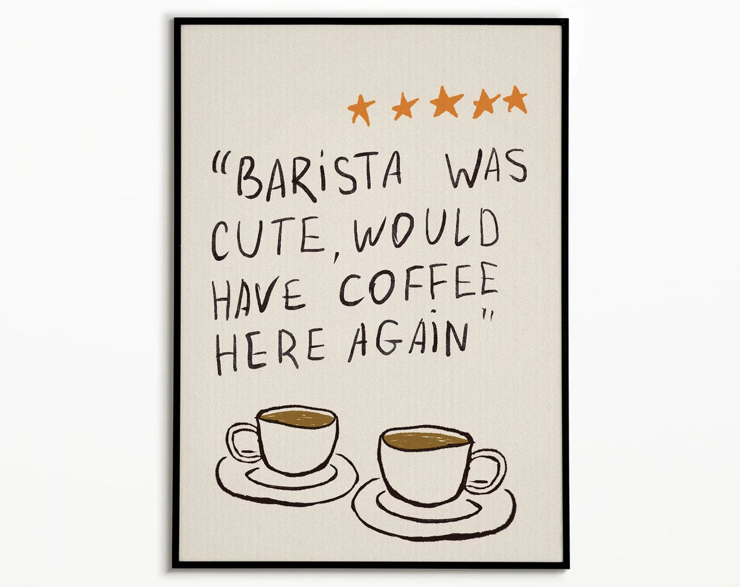 Retro Bonjour Dog Coffee Canvas Print Funny Dog Coffee Club Kitchen Wall Art Poster for Modern Living Room Bedroom Home Decor