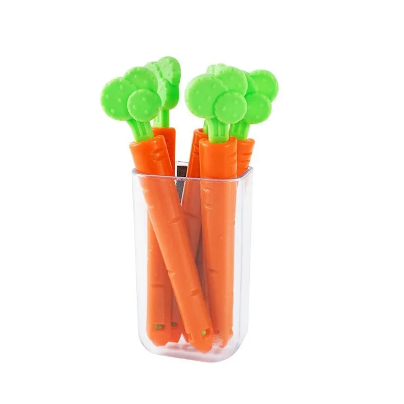 5pcs Carrot Sealing Clip Creative Kitchen Food Freshness Sealing Clip Snack Sealing Storage Moisture Resistant