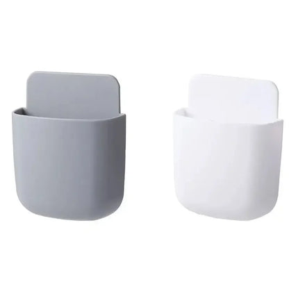 2PCS Wall Mounted Storage Box Household Living Room Conditioner Remote Control Bedside Phone Storage Holder Organizer Box1p2026