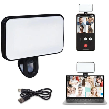 New Portable Mini Selfie Fill Light Rechargeable 3 Modes Adjustable Brightness Clip On For Mobile Phone Computer Fill Light