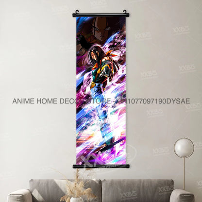 Dragon Ball Posters Anime Figures Wall Art Frieza Home Decor VegetaIII Scrolls Picture Goku Hanging Painting Son Gohan Wallpaper