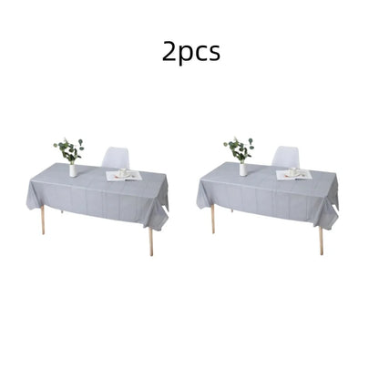1pc Reusable Tablecloths 137x183cm BPA Free Plastic Dining Table Cover Cloth for Parties Picnic Camping Disposable Tablecloths
