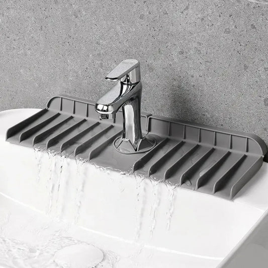 Silicone Faucet Mat Dish Soap Sponge Holder Sink Kitchen Countertop Drying Mat Bathroom Kitchen Sink Splash Guard Drain Pad