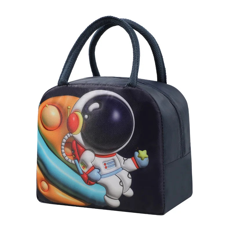Lunch Bag Thickened Handheld Insulated Lunch Box Bag Children Cute With Meals Lunch Box Bag