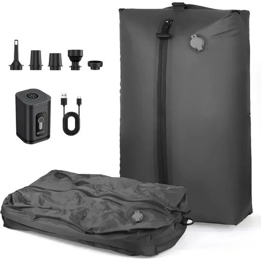 17L Vacuum Compression Bag with Air Pump Reusable Travel Clothing Storage Bag Compression Luggage Bag