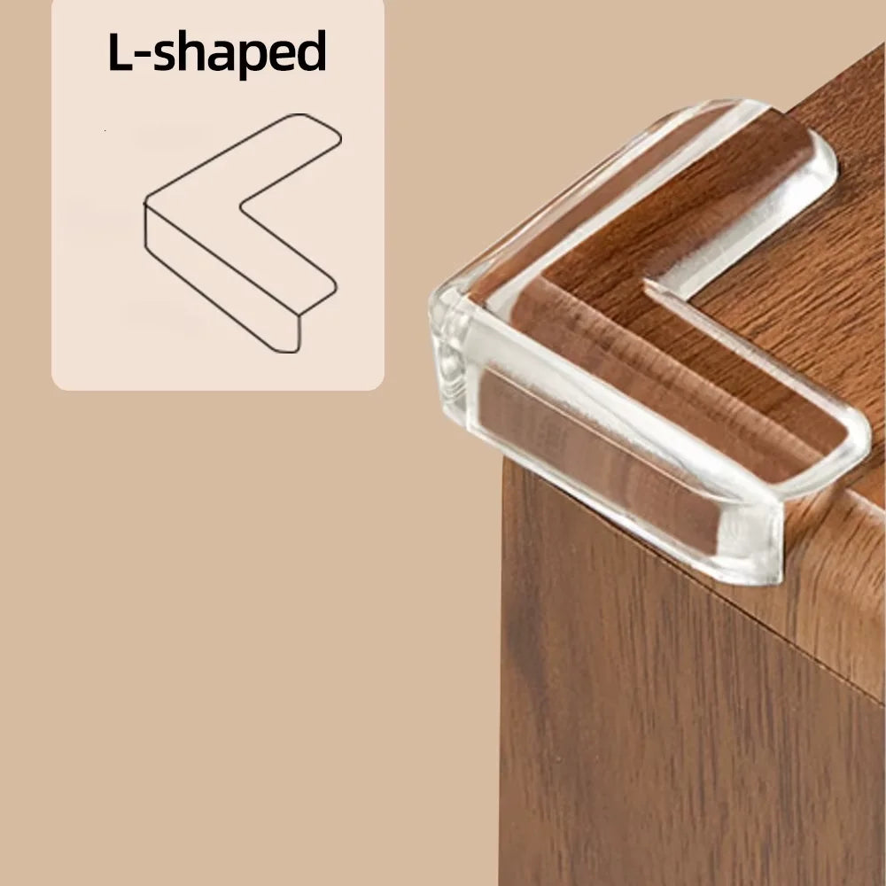 8/10/12pcs Transparent Anti-bump Corner PVC Padded Child Safety Corner Protector Baby Anti-bump Protector Table Corner