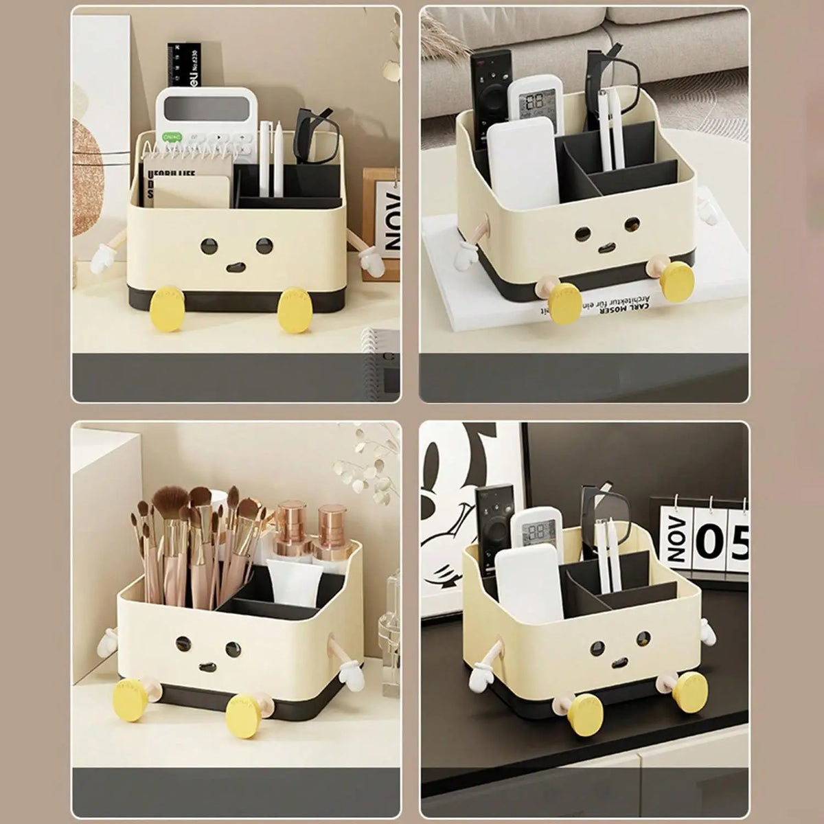 1pc multifunctional desktop storage box, cosmetic organisation shelf countertop storage and display box(with sticker)