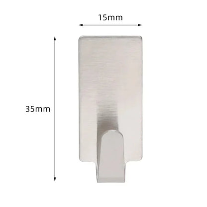50/1Pcs Self Adhesive Stainless Steel Hook Small Heavy Wall Hanger Hook Bathroom Organizer Towel Rack Multi-purpose Kitchen Hook