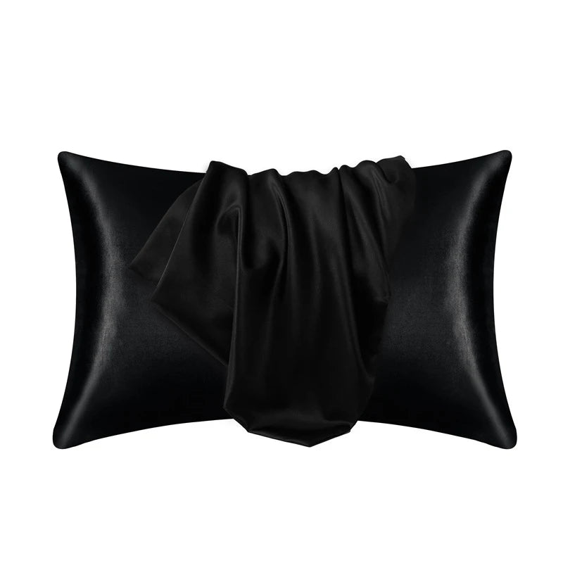 Pillowcase Silk Pillow Cover Silky Satin Hair Beauty Pillow case Comfortable Pillow Case Home Decor wholeStandard/Queen 1PC