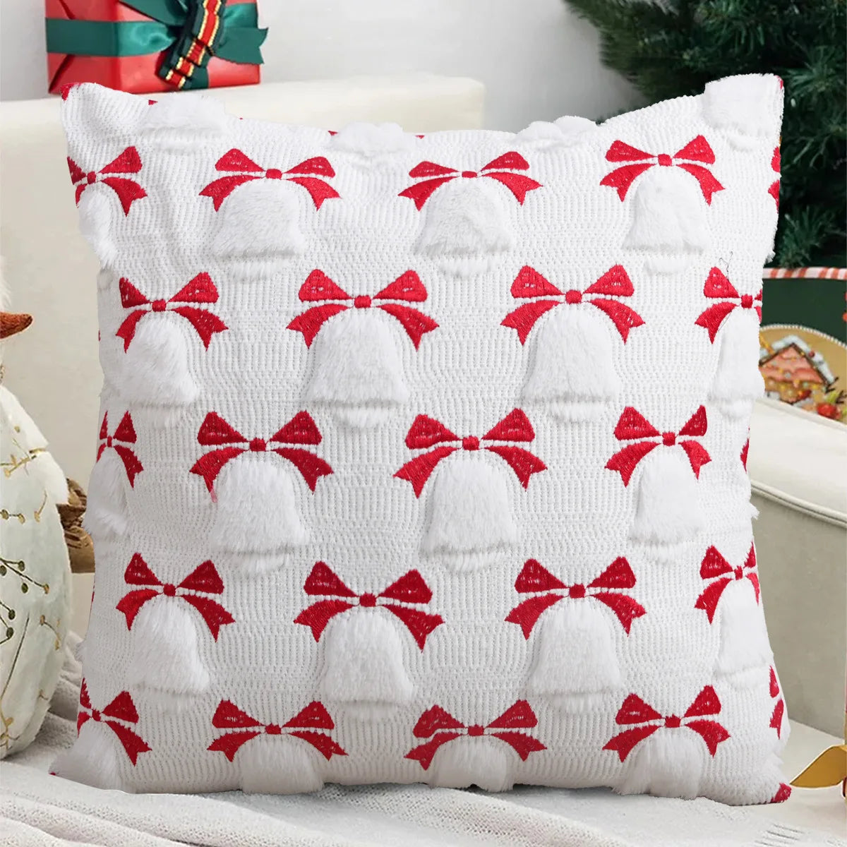 1pc Spring Decorative Throw Cushion - Knitted Spring Tree for Living Room Sofa Cushion Cover