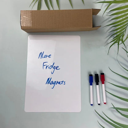 1Pc Flexible Magnetic Whiteboard Stickers A3+A4 with Erasable Markers Refrigerator Memo Board for Kitchen Grocery List
